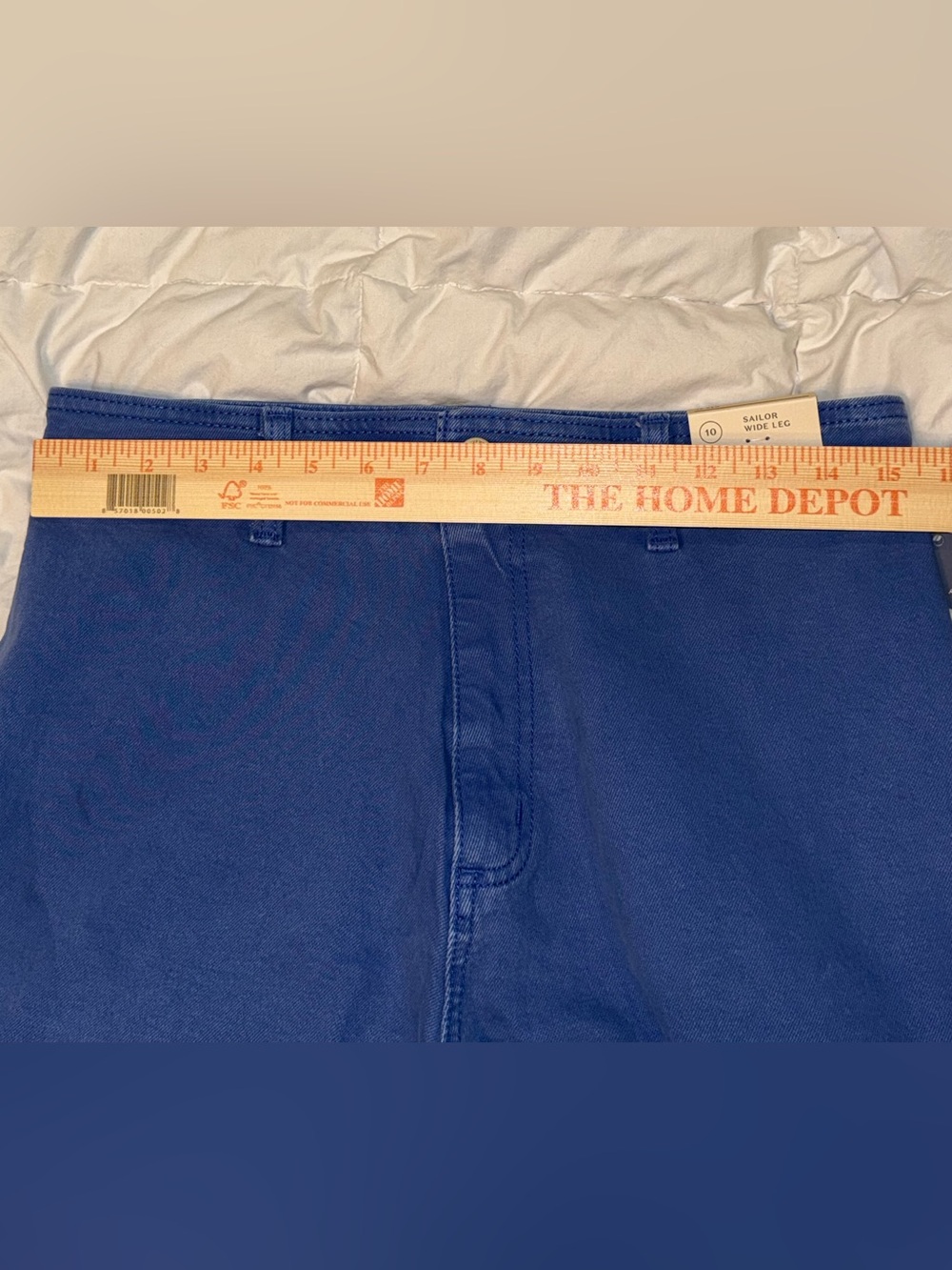 Size 10 Periwinkle Blue Universal Thread Sailor Pant Smaller Waist Big Bum/Legs - Picture 3 of 4
